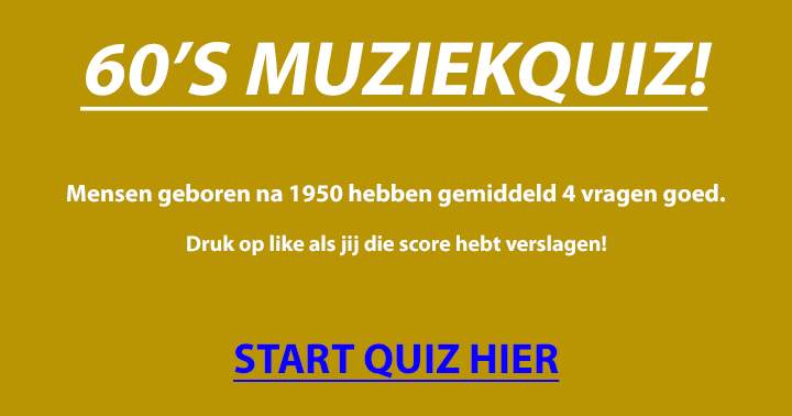 60's muziekquiz!