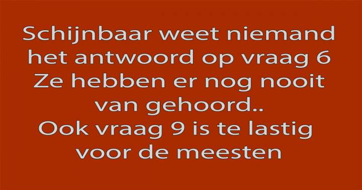 Trivia Quiz voor pros!