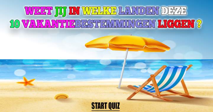 Banner for 10 vakantiebestemmingen. Nu nog de landen erbij zoeken..