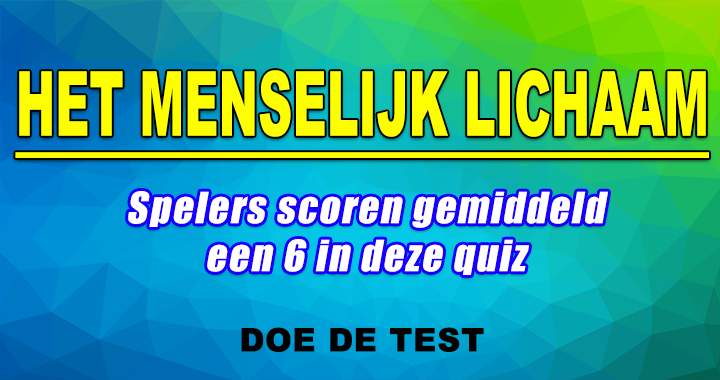 Hoeveel Weet Jij Van Het Menselijk Lichaam? 