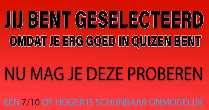 Banner for Je bent geselecteerd!