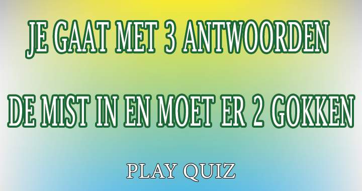 Banner for Vergis je niet in deze quiz!