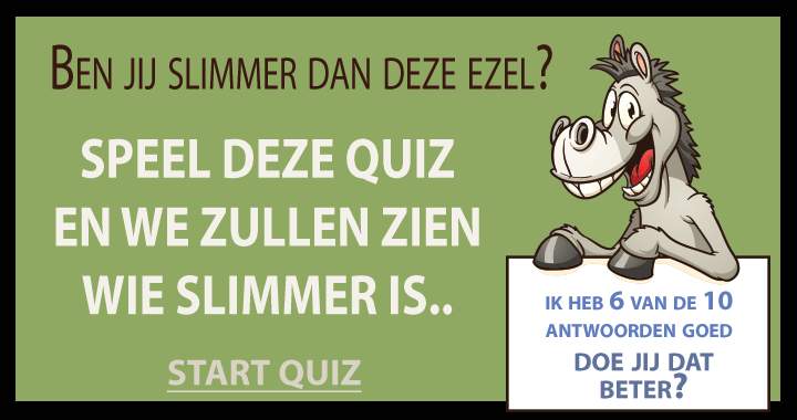 Banner for Doe jij het beter dan de ezel?