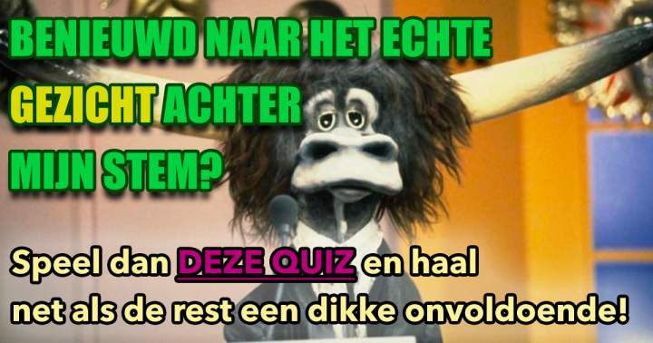 QUIZ: Van welke bekende televisiefiguren zijn dit de stemmen en gezichten?