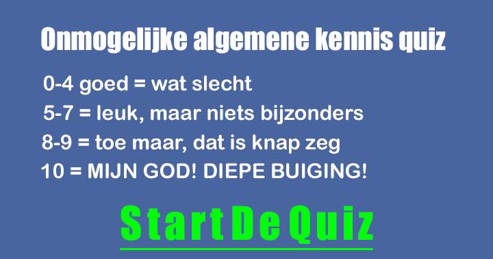 Onmogelijke algemene kennis quiz