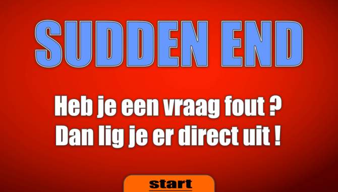Banner for Sudden End Quiz