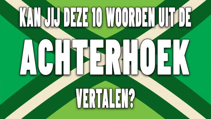 Banner for Kan jij deze 10 woorden uit de Achterhoek vertalen?