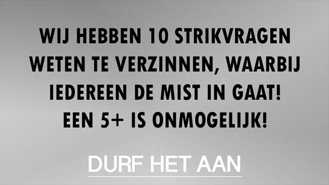 Banner for  10 strikvragen die niemand allemaal goed heeft
