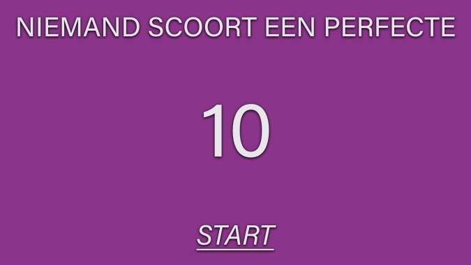 Banner for Niemand scoort een perfecte 10
