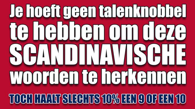 Banner for Scandinavische woordjes test