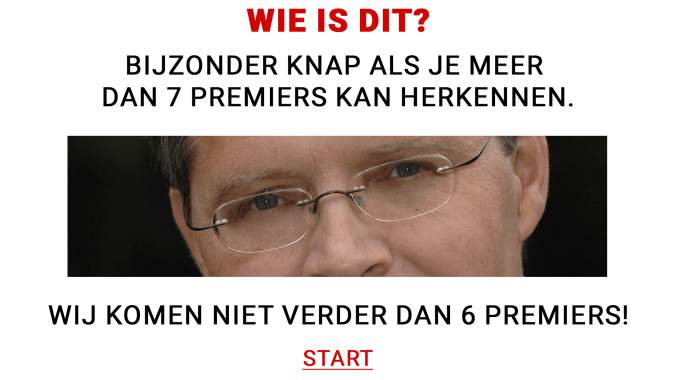 Banner for Kan jij meer dan 6 premiers herkennen?