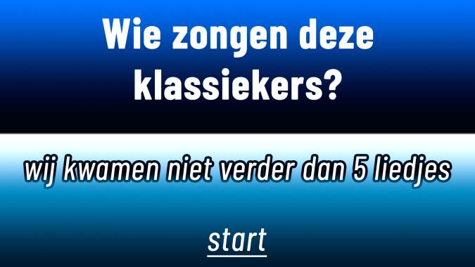 Banner for Wie zongen deze klassiekers?