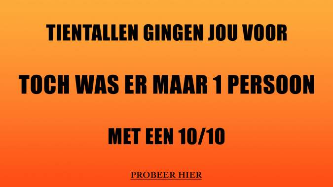 Banner for Alleen de zeer slimme mensen maken een kans om een foutloze 10 te scoren!