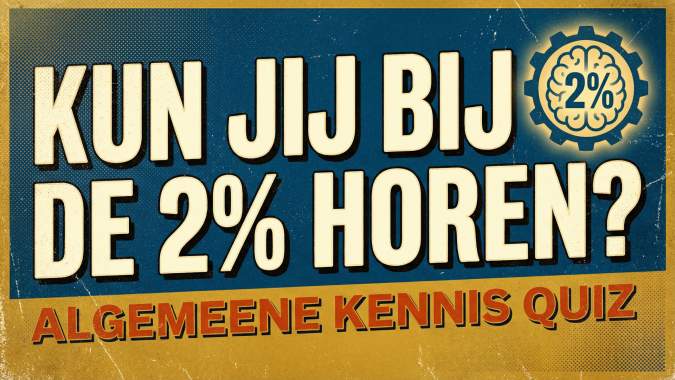 Banner for Slechts 2% van de mensen kan deze algemene kennisquiz foutloos afronden!