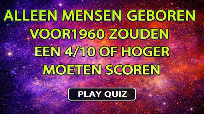 Banner for Slechts 1 op de 100 mensen zal slagen voor deze onmogelijke geschiedenisquiz!