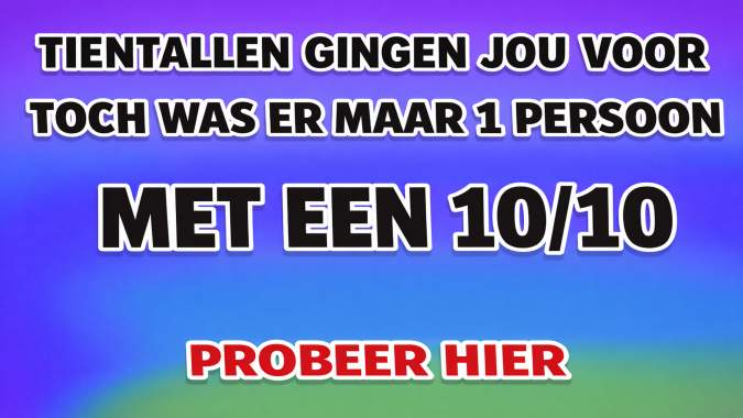 Banner for Alleen de zeer slimme mensen maken een kans om een foutloze 10 te scoren!