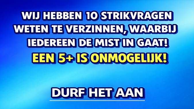 Banner for Slechts 10% van de mensen kan deze moeilijke algemene kennisquiz voltooien!