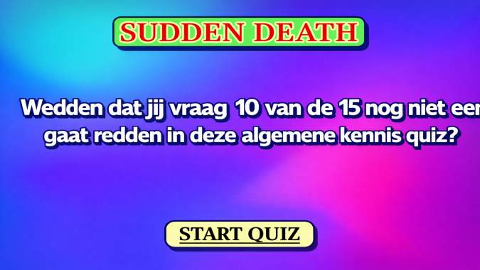 Banner for Ken jij iemand die het einde van deze quiz kan halen?