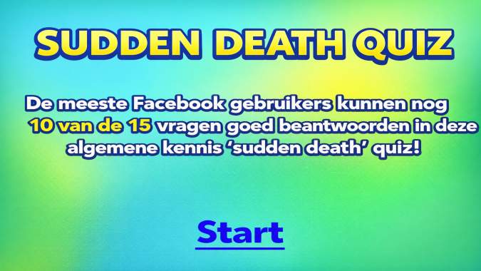 Banner for De meeste mensen zullen falen in deze Sudden Death Trivia Quiz!