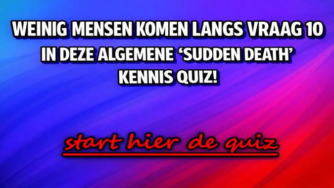 Banner for Slechts 10% zal overleven!