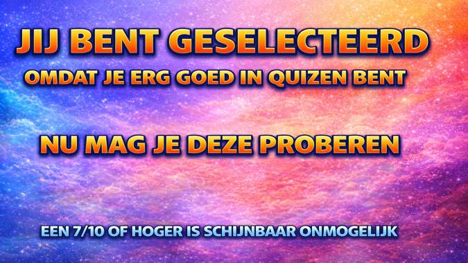 Banner for Slechts 10% zal slagen in deze onmogelijke algemene kennisquiz!