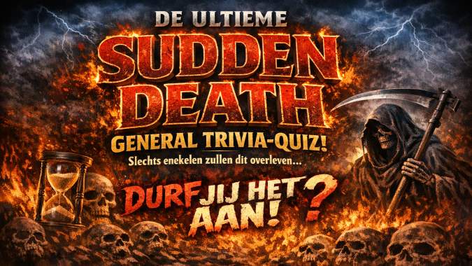 Banner for De ultieme Sudden Death General Trivia-quiz!