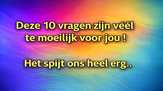 Banner for 10 vragen die vragen naar algemene kennis