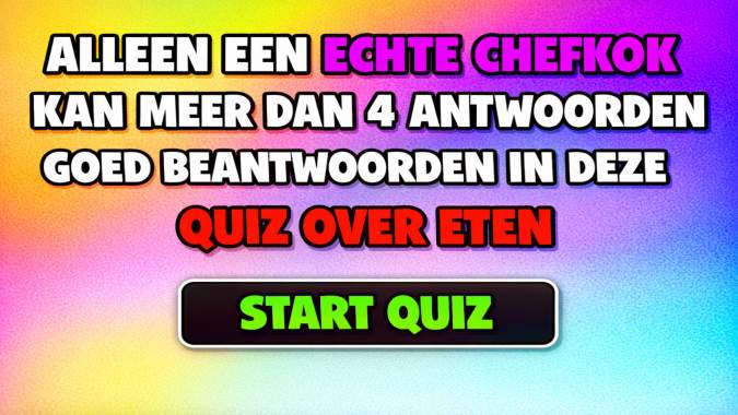Banner for Alleen een echte chef krijgt een top score in deze quiz