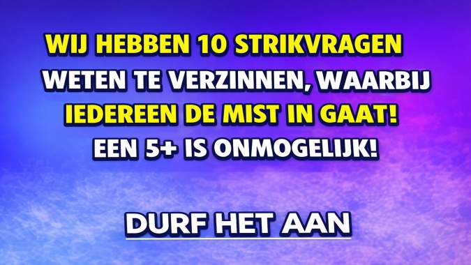 Banner for Deze 10 strikvragen zijn er om het jou lastig te maken