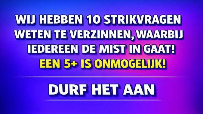 Banner for  10 strikvragen die niemand allemaal goed heeft