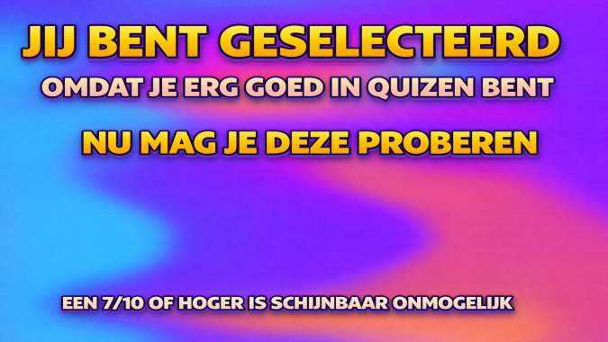 Banner for Slechts 1 op de 100 mensen kan deze algemene kennisquiz foutloos afmaken!