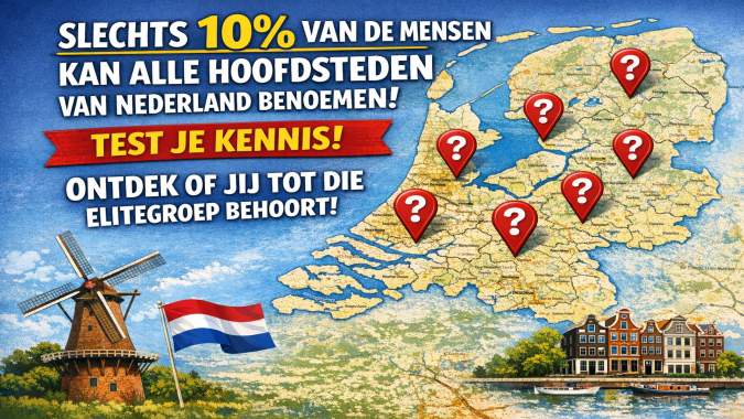 Banner for Slechts 10% van de mensen kan alle hoofdsteden van Nederland benoemen!