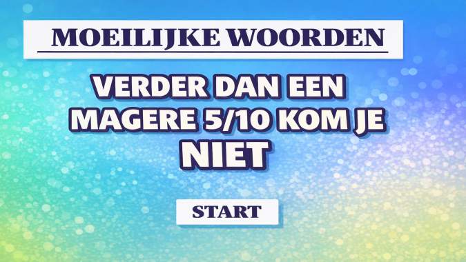 Banner for Een 6 scoren is onmogelijk!