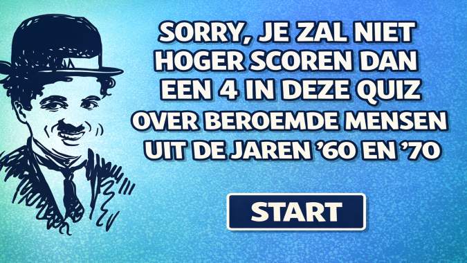 Banner for 10 vragen over beroemde mensen uit de jaren 60 en 70