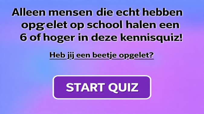 Banner for Heb jij op school een beetje opgelet?