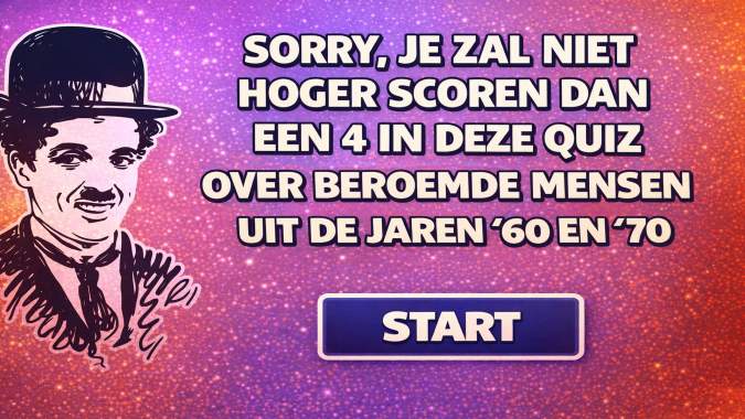 Banner for 10 vragen over beroemde mensen uit de jaren 60 en 70