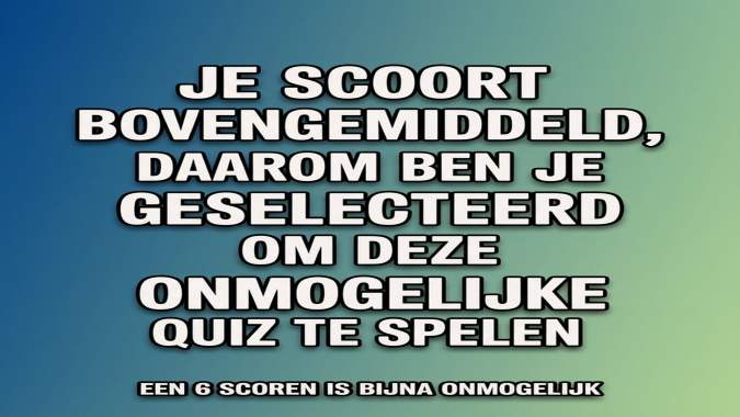 Banner for Gemengde Vragen Quiz die bijna onmogelijk is.