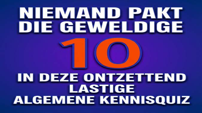Banner for Echt niemand pakt die 10!!