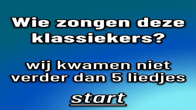 Banner for Wie zongen deze klassiekers?