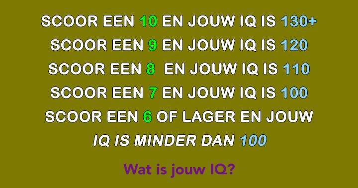 Wat is jouw IQ?