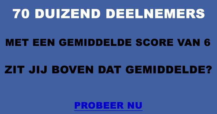 Hoger dan het gemiddelde?