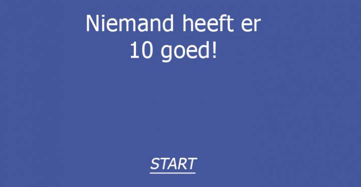 Banner for Niemand kan bij deze quiz 100% goed scoren