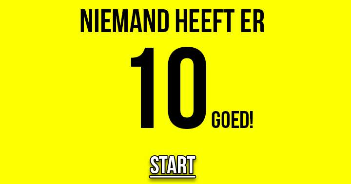 Banner for Niemand heeft er 10 goed!