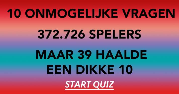 Banner for 10 onmogelijke vragen