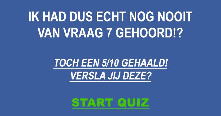 Banner for Had jij ooit van vraag 7 gehoord?