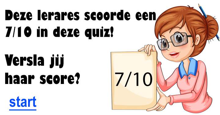 Banner for Versla jij de score van deze lerares?