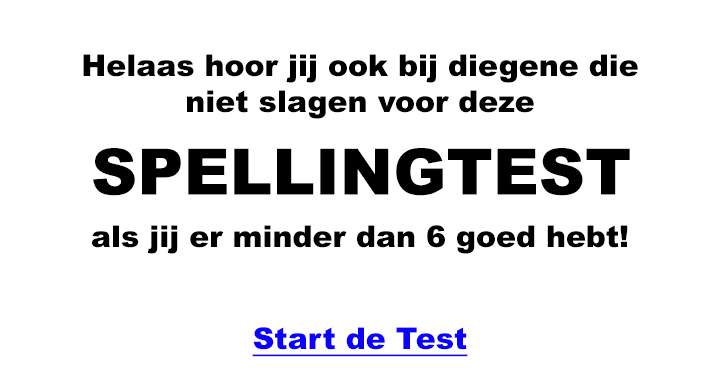 Banner for Slaag jij voor de spelling test?