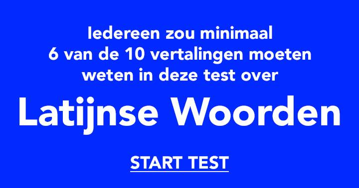 Banner for Latijnse woorden quiz