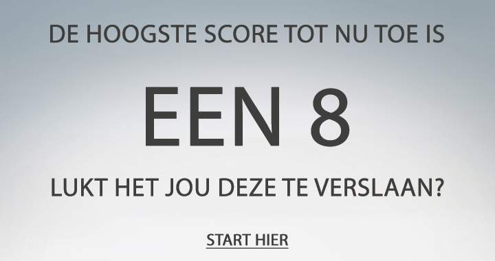 Banner for Alleen een echte genie haalt een betere score dan een 8