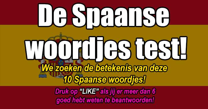 Banner for De Spaanse woordjes test!